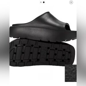 PINK Victoria's Secret Black Slide Sandals